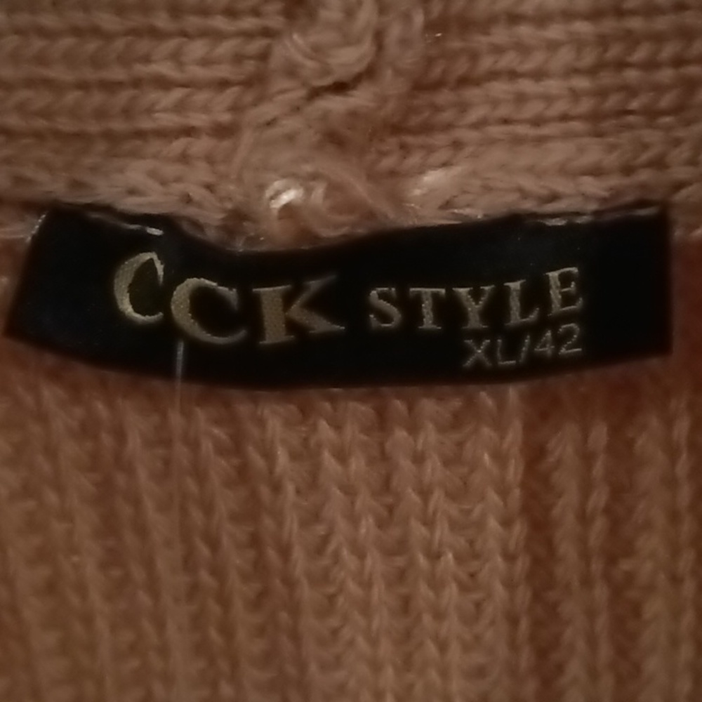 FINAL PRICE NWT CCK STYLE beautiful mauve l/s braided maxi cardigan